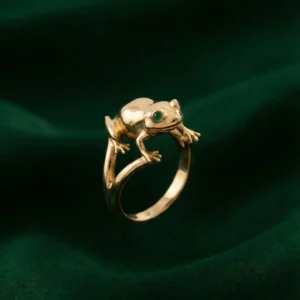 anillo incanto balinese oro y esmeralda