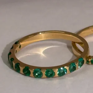 anillo veridian oro y esmeraldas