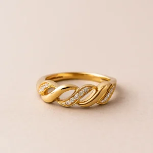 anillo nudo di afrodita oro y diamantes
