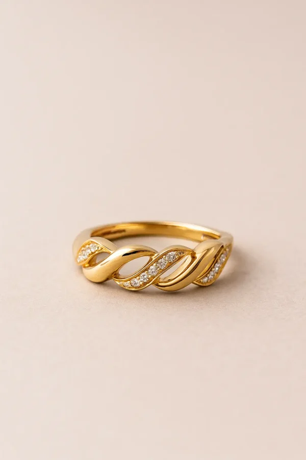 anillo nudo di afrodita oro y diamantes